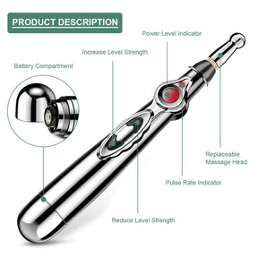 Metal Silver Massager Pen, For Body Relaxation - M A Enterprises