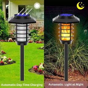 Solar outdoor garden lamps | best decorative flickering flame light - M A Enterprises