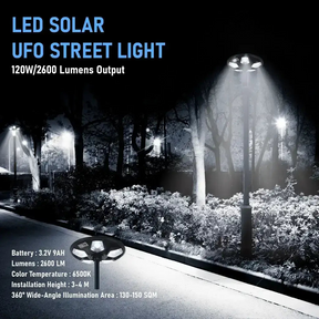 Street lighting solar - Ufo led lights system for outdoor garden - M A Enterprises