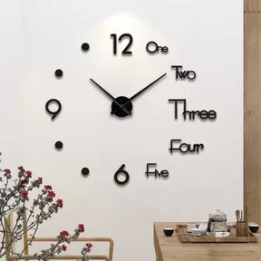 Analog Modern 3d Frameless Diy Large Wall Clock - M A Enterprises