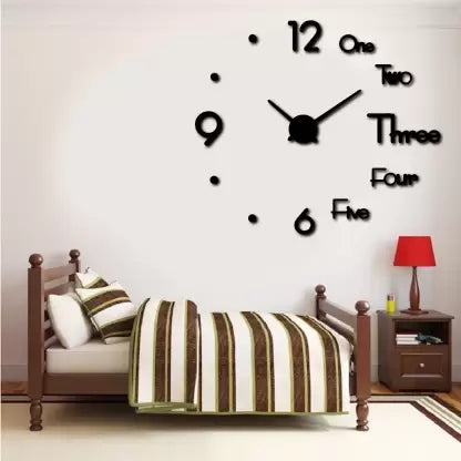 Analog Modern 3d Frameless Diy Large Wall Clock - M A Enterprises