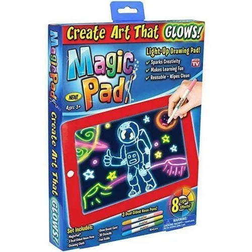 Magic Pad Light Up Drawing Glow Pad Doodle Art Board for Kids - M A Enterprises