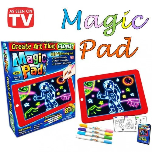 Magic Pad Light Up Drawing Glow Pad Doodle Art Board for Kids - M A Enterprises