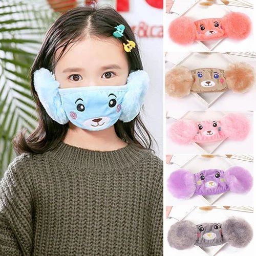 Reusable Kids Face Mask With Ear Warmer - M A Enterprises