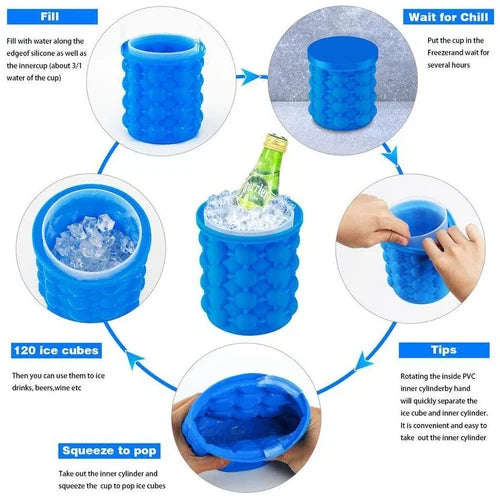 Standard Blue Ice Genie Silicone Ice Maker - M A Enterprises