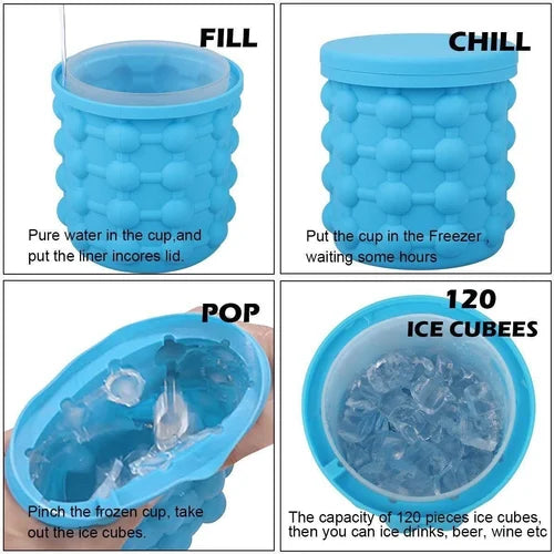 Standard Blue Ice Genie Silicone Ice Maker - M A Enterprises