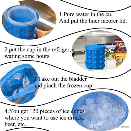 Standard Blue Ice Genie Silicone Ice Maker - M A Enterprises