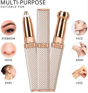 Gold 2 IN 1 FACIAL AND EYEBROW HAIR REMOVER - M A Enterprises