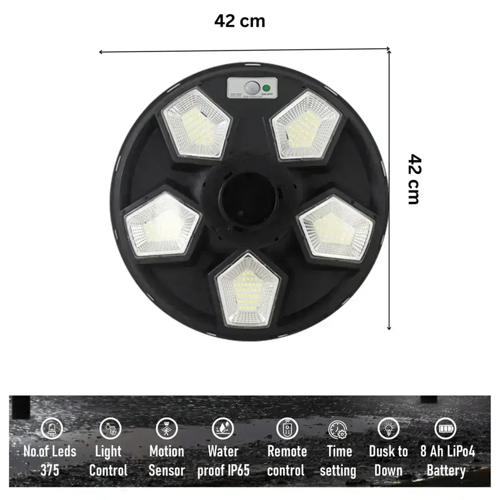 Street lighting solar - Ufo led lights system for outdoor garden - M A Enterprises