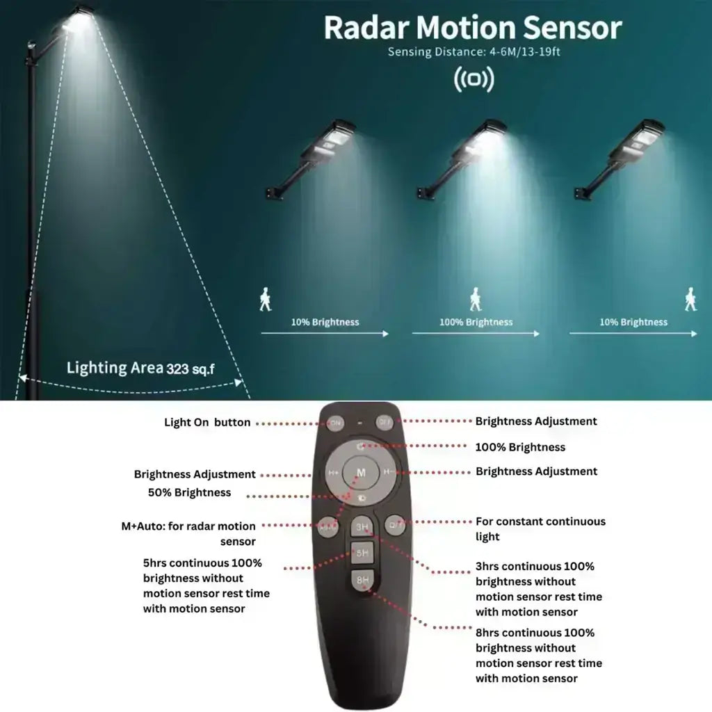 Solar light for street | Best motion sensor outdoor lighting solution - M A Enterprises