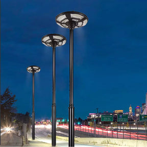 Solar outdoor light | Modern UFO garden pole and wall street lights - M A Enterprises