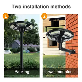 Solar outdoor light | Modern UFO garden pole and wall street lights - M A Enterprises