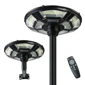 Solar outdoor light | Modern UFO garden pole and wall street lights - M A Enterprises